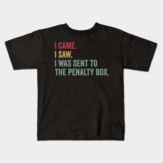 Ice Hockey Funny Penalty Box Ice Hockey Life Kids T-Shirt by Dr_Squirrel